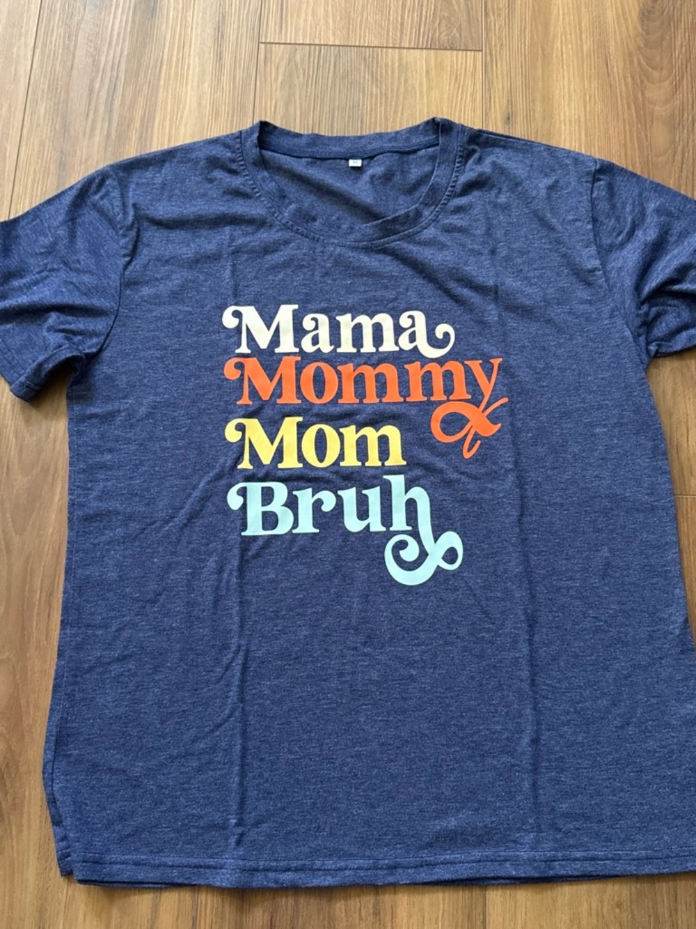 Navy Short Sleeve Graphic Tee - Mama Mommy Mom Bruh
